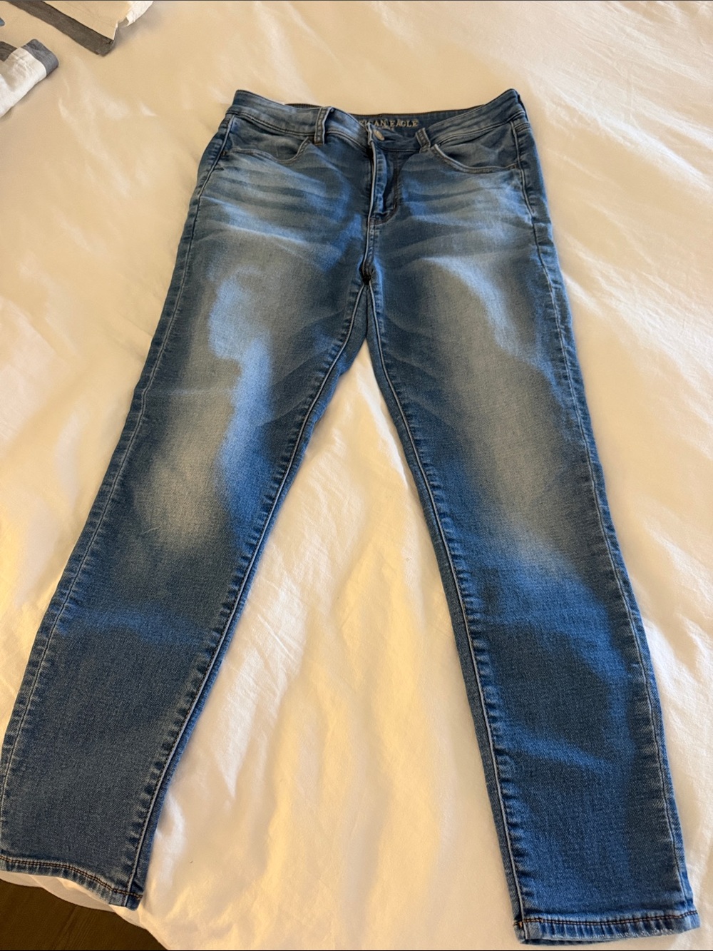 Women’s Blue Washed Slim Jeans Hi Rise Jeggings